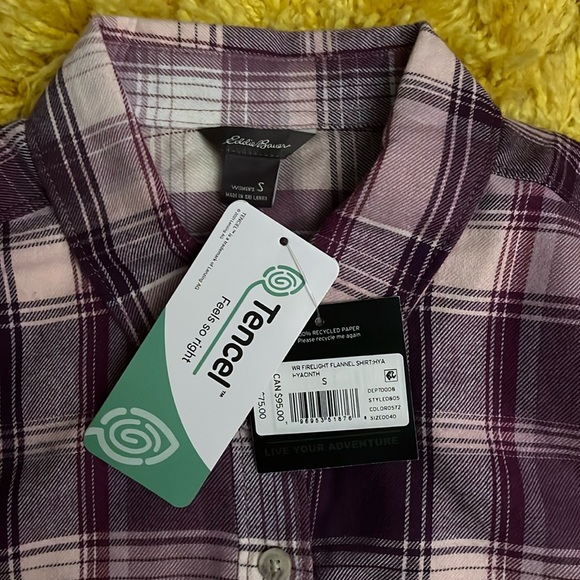 NWT Eddie Bauer Firelight Flannel Shirt - Long Sleeve - Picture 4 of 5